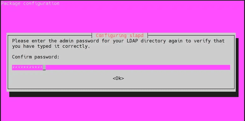 Screenshot of prompt asking to conform the administrator password "Screenshot of prompt asking to conform the administrator password"